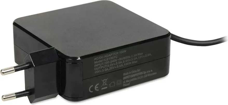 Karikues laptopi iBOX IUZ100TC, PD 100W, Chip E-mark, i zi - 6