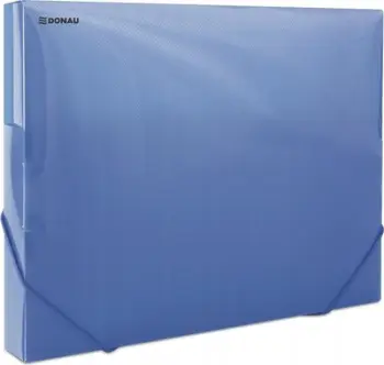 Dosje zgjeruese Donau A4, 30mm, plastikë PP 700 mikron, transparente blu