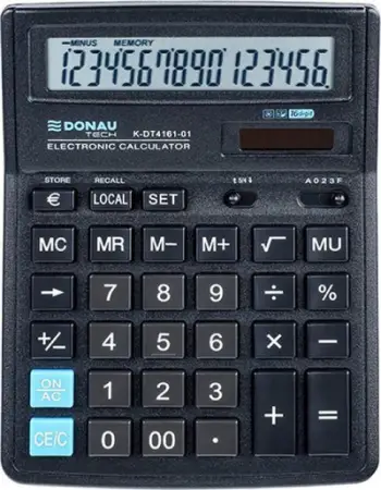 Kalkulator Donau Tech, 199x153x31 mm, i zi