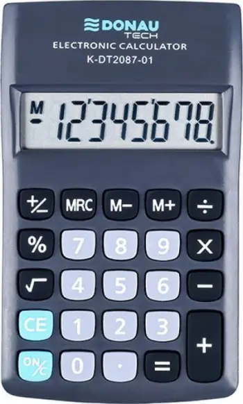 Kalkulator Donau TECH, 180x90x19 mm, i zi