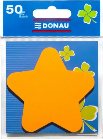 Letra ngjitëse Donau, në formë ylli, portokalli, 50 copë