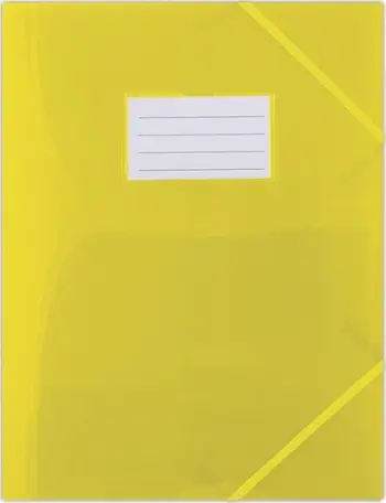Dosje Donau me llastikë A4, e verdhë / transparente