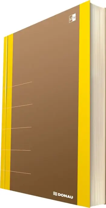 Fletore Donau Life, 80 fletë, 165x230mm, me katrorë, e verdhë