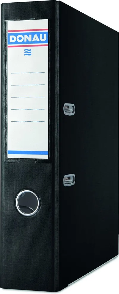 Dosje Donau Premium Lever Arch, A4, 75 mm, e zezë - 1