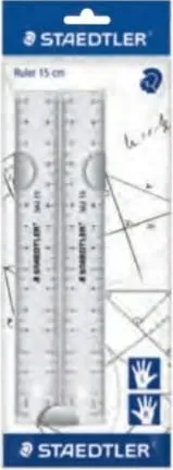 Vizore plastike STAEDTLER 562 152 PB, 15 cm, set 2 copë, transparent - 1