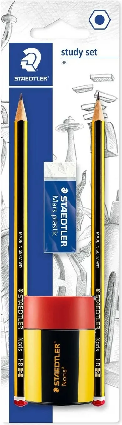 Set shkrimi STAEDTLER Study set Blister, 2 copa, zi/verdhë - 2