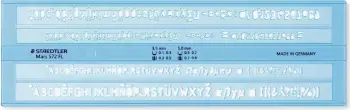 Shabllon plastik STAEDTLER Mars 572 FL, transparent blu
