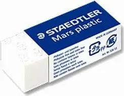 Gomë Staedtler Mars Plastic Mini S52653, madhësi kompakte, e bardhë