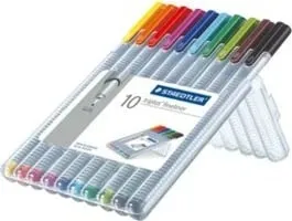 Set stilolapsash Staedtler Triplus Fineliner STA149, 10 ngjyra - 1