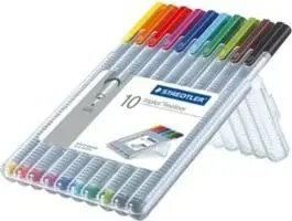 Set stilolapsash Staedtler Triplus Fineliner STA149, 10 ngjyra