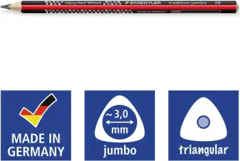 Set lapsa grafiti STAEDTLER Jumbo 2 copë, trekëndësh, FSC, HB/2B