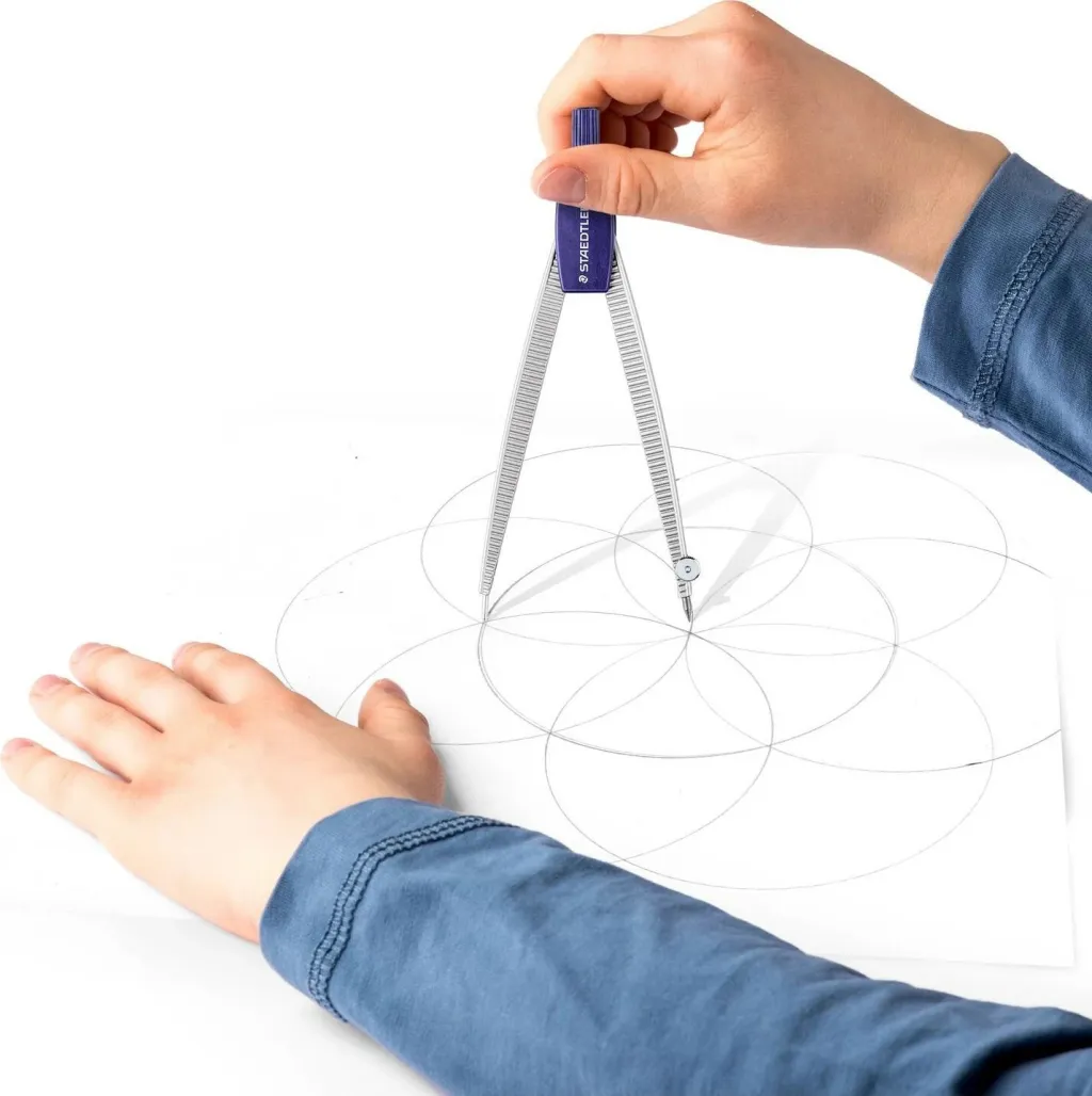 Kompas STAEDTLER Noris 550, 1 copë, blu/argjend - 1