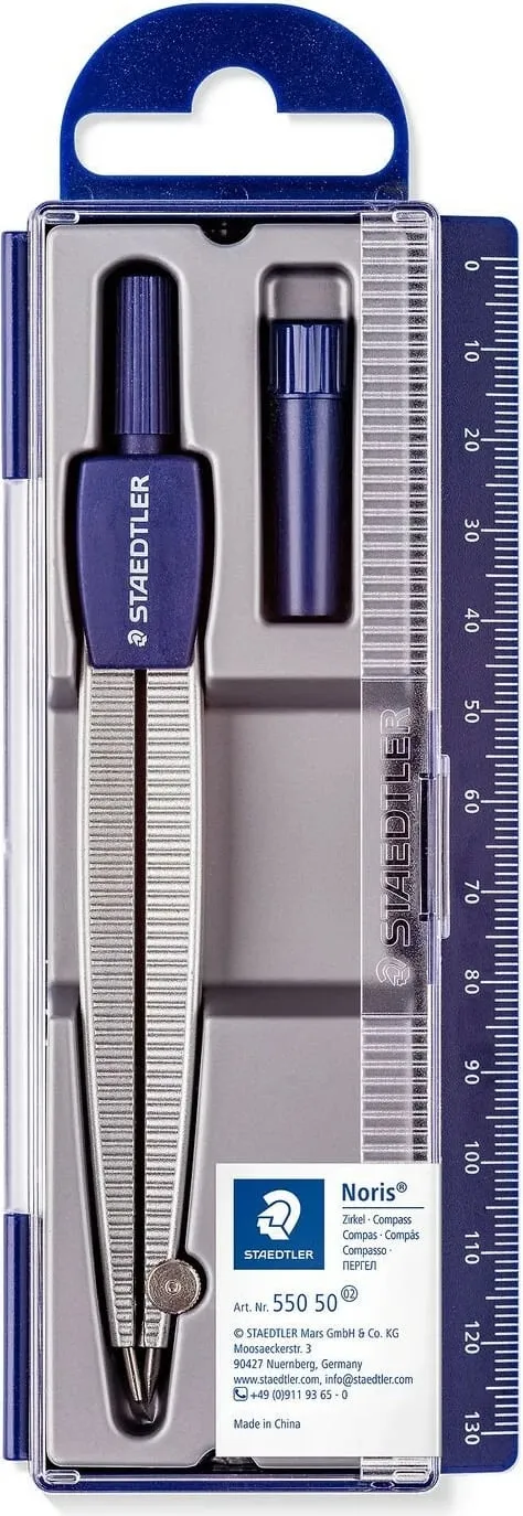 Kompas STAEDTLER Noris 550, 1 copë, blu/argjend - 2