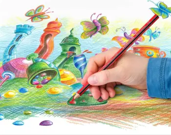 Lapsa me ngjyra Staedtler Noris Colour, set 6 copë, shumëngjyrëshe