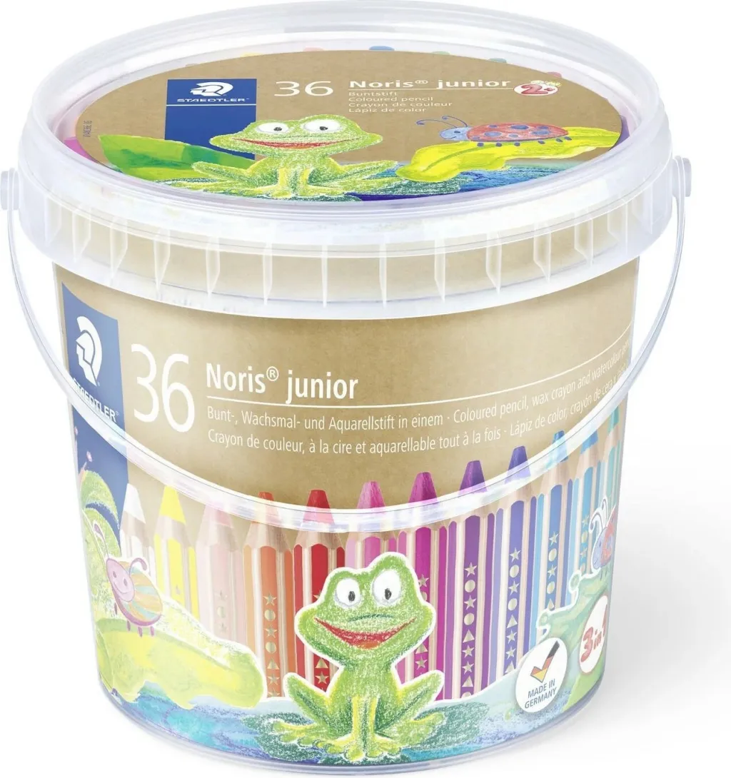 Lapsa ngjyrosës STAEDTLER Noris junior 36 copë, kovë plastike - 1
