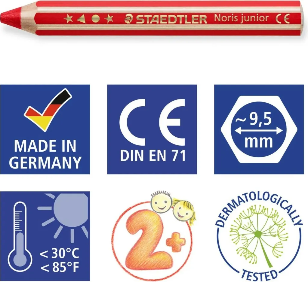 Lapsa ngjyrosës STAEDTLER Noris junior 36 copë, kovë plastike - 6