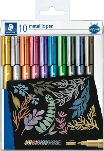 Markera metalik Staedtler Metallic Marker M, set 10 ngjyra, 1-6 mm