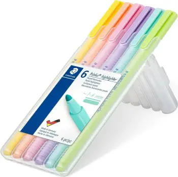 Markerë Staedtler Triplus Textsurfer Pastel, set 6 copë, shumëngjyrësh