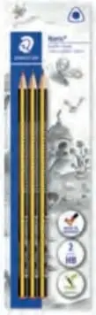 Set lapsash Staedtler Noris HB, 3 copë, i verdhë e zi