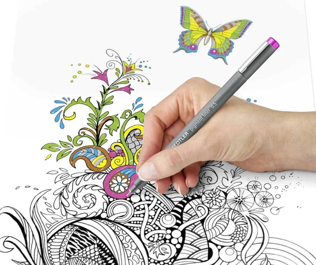 Stilolaps fin i përhershëm Staedtler Pigment Liner 308, majë e hollë, i kuq - 2