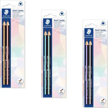 Set lapsa STAEDTLER 119, 2B, trekëndësh, multikolor, 2 copë