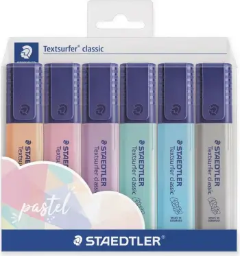 Set markuesash STAEDTLER 364 C, 6 copa, pastel, 1mm/5mm