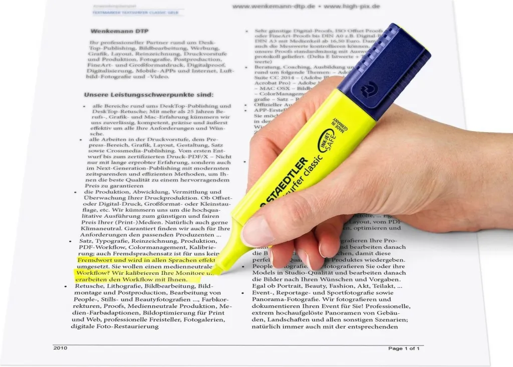Marker shënues Staedtler Highlighter Textsurfer, 4 ngjyra - 4