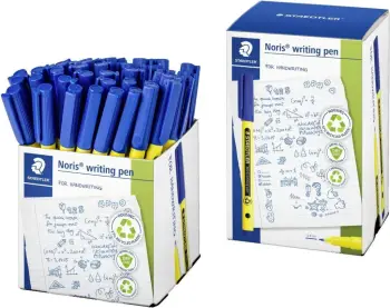 Stilolaps STAEDTLER Noris, ngjyrë kaltër, majë e hollë, trup i rrumbullakët, klip, plastikë e ricikluar