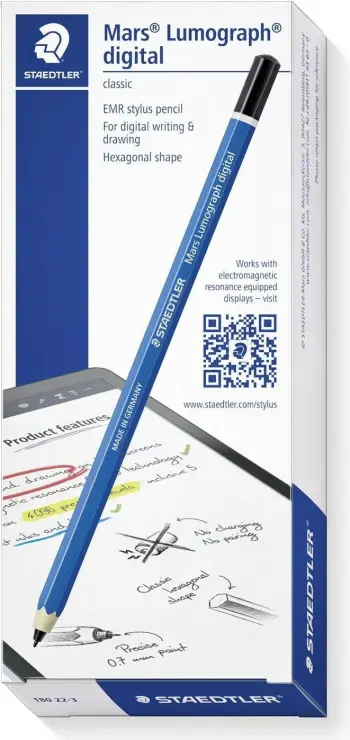 Laps stylus Staedtler Mars Lumograph Digital, 0.7mm, 4096 nivele presioni, gri