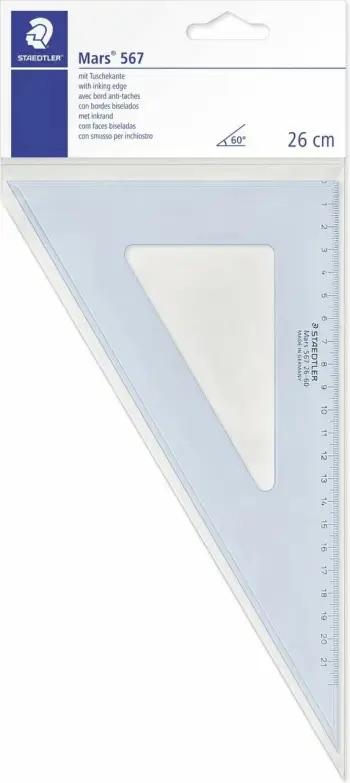 Rigor plastik STAEDTLER Mars 567, 26cm, transparent, kaltër