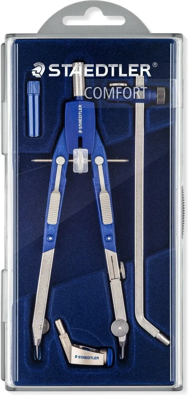 Kompas STAEDTLER Mars comfort 552, 170mm, kaltër/argjendtë - 1