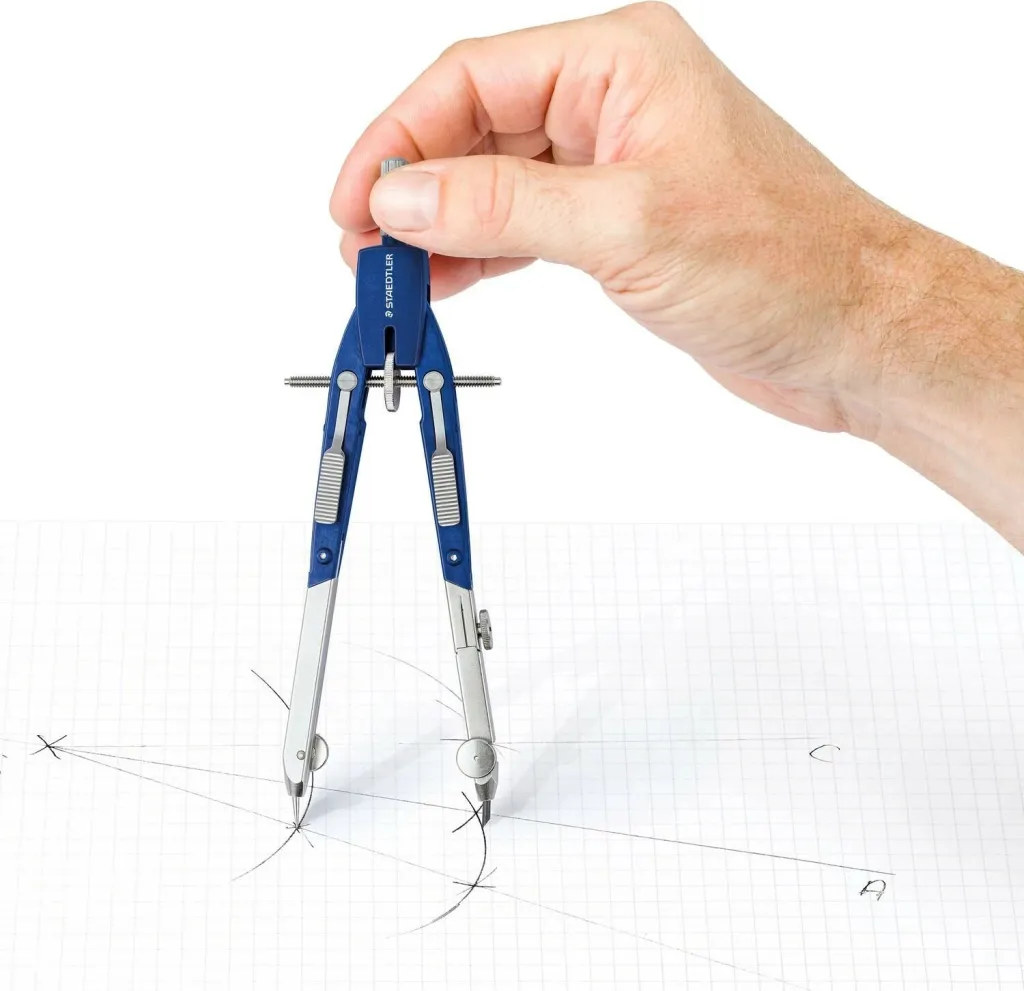 Kompas STAEDTLER Mars comfort 552, 170mm, kaltër/argjendtë - 5