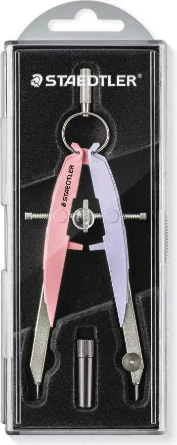 Kompas STAEDTLER comfort 556, metal, plastik, 22.5 cm, rozë, vjollcë
