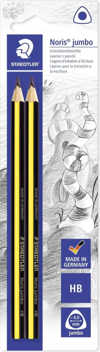 Laps jumbo Staedtler Noris 119, set 2 copë, HB, i verdhë