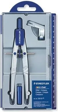 Busull STAEDTLER 550 01, metalike, 156mm, kaltër/argjendtë - 1