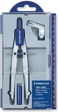 Busull STAEDTLER 550 01, metalike, 156mm, kaltër/argjendtë