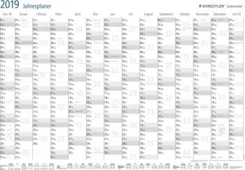 Kalendar muror Staedtler Lumocolor Planner 2018, plastik i fshishëm, 84 x 60 cm, shumëngjyrësh