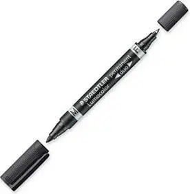 Marker Staedtler Lumocolor Duo, i zi, dy maje, 1.5 mm