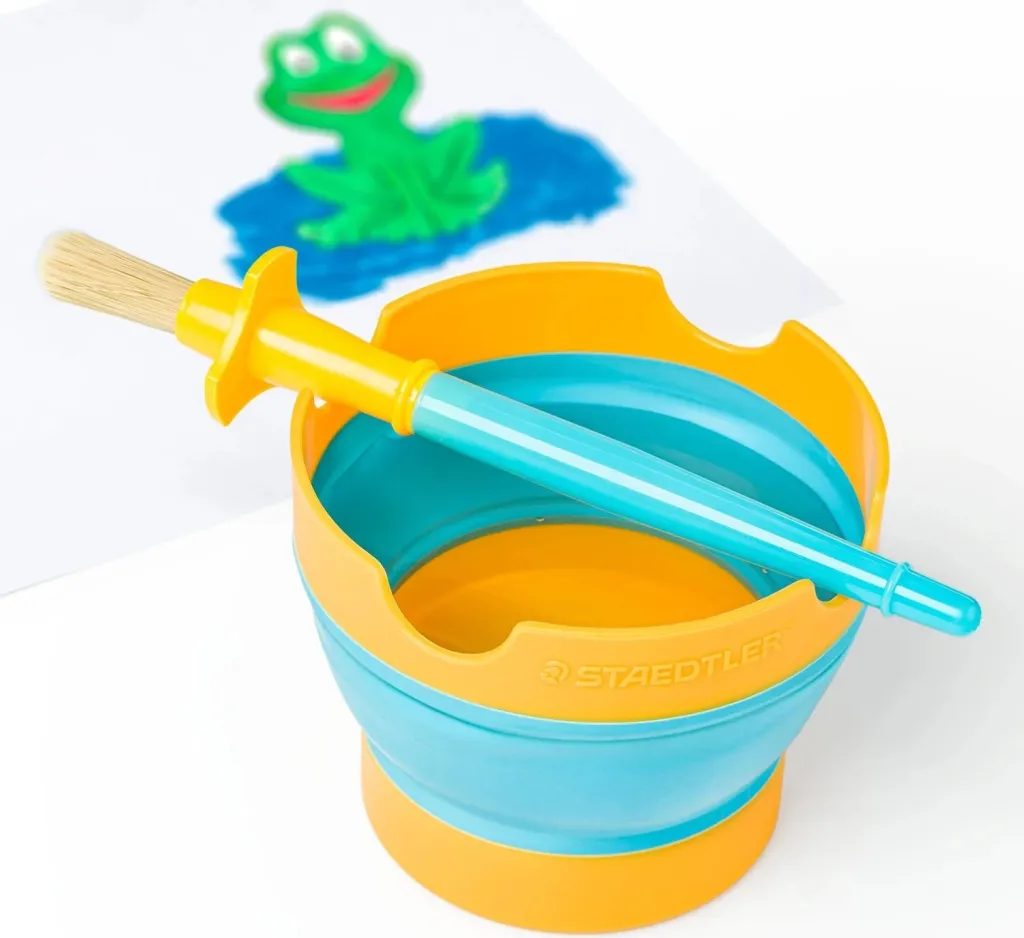 Gotë plastike STAEDTLER Noris junior për furça, blu/verdhe - 2