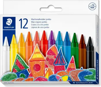 Ngjyra dylli Staedtler Noris Jumbo, 12mm, set 12 copë, shumëngjyrëshe