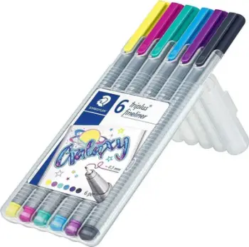 Set stilolapsa fineliner Staedtler Triplus Galaxy, 0.3mm, 6 ngjyra
