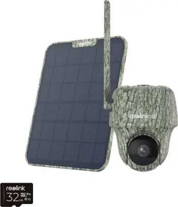 Kamerë rrjeti Reolink Go Series G450 me panel diellor, 4K 8MP, 355°/90°, e hirtë