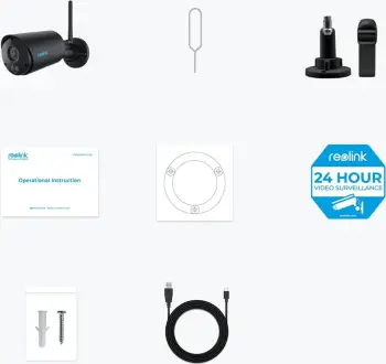 Kamerë sigurie Reolink Argus Series B320-B, 3MP, wireless, me detektim personi/automjeti, e zezë