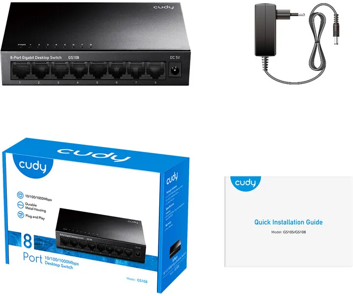 Switch Cudy GS108 - 8x100/1000 - 1