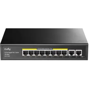Switch Cudy GS1010PE, Gigabit Ethernet, PoE, i zi