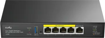 Router CUDY C200P, 5 porta Gigabit, PoE, Metalik