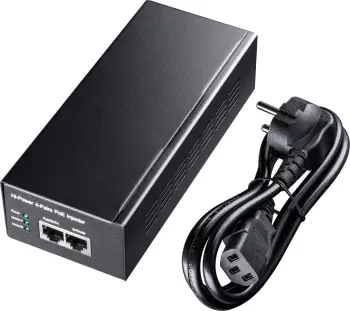 60W Gigabit PoE+/PoE Injector