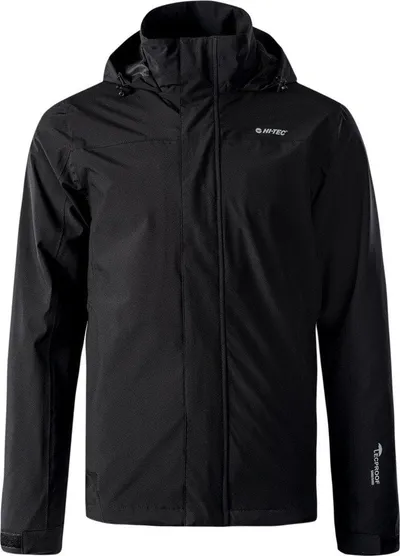 Xhaketë burra Hi-Tec Oscar, softshell, me kapuç, e zezë - 1