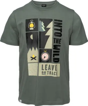 Bluzë T shirt Hi Tec Junis M, pambuk, për meshkuj, e gjelbër