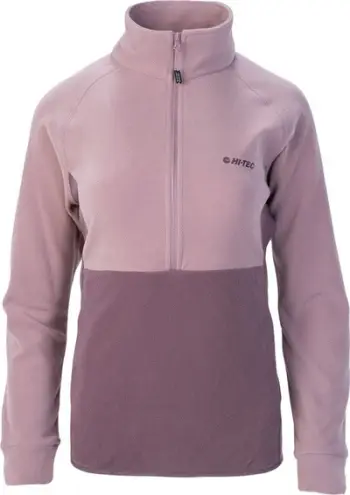 Bluza flis për femra Alpine Pro LADY RIVANO 1/2, 100% poliester, e lehtë, e zezë